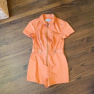 Orange urban outfitters short romper